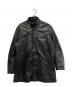 BOSS HUGO BOSS（ボス ヒューゴボス）の古着「レザーコート」｜ブラック