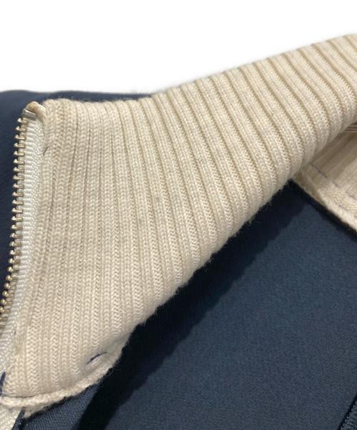 ENFOLD（エンフォルド）ENFOLD (エンフォルド) 22SS ニット切替ジャンプスーツ オールインワン ネイビー サイズ:36の古着・服飾アイテム