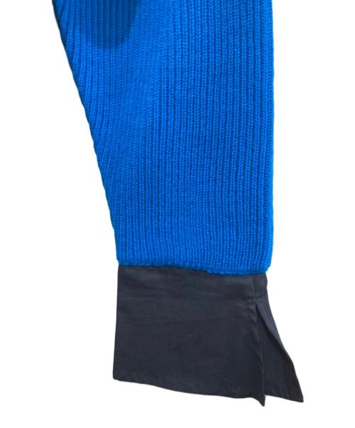 ENFOLD（エンフォルド）ENFOLD (エンフォルド) Firm Wool Combination DRESS ブルー×グレー サイズ:38の古着・服飾アイテム