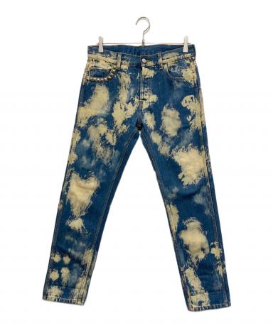中古・古着通販】GUCCI (グッチ) 17ssブリーチ加工ジーンズ ブルー