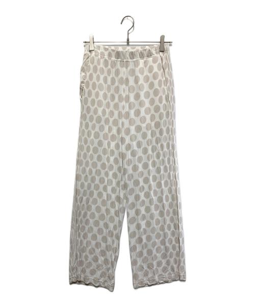 MM6 Maison Margiela（エムエムシックスメゾンマルジェラ）MM6 Maison Margiela (エムエムシックスメゾンマルジェラ) 21SS ポルカドット イージーワイドパンツ ベージュ×ホワイト サイズ:Ｓの古着・服飾アイテム