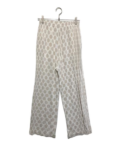 MM6 Maison Margiela（エムエムシックスメゾンマルジェラ）MM6 Maison Margiela (エムエムシックスメゾンマルジェラ) 21SS ポルカドット イージーワイドパンツ ベージュ×ホワイト サイズ:Ｓの古着・服飾アイテム