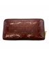 LOUIS VUITTON (ルイ ヴィトン) モノグラム・ヴェルニ ジッピー・ウォレット ブラウン：13000円