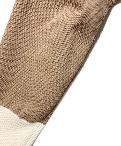 UNITED ARROWS（ユナイテッドアローズ）UNITED ARROWS (ユナイテッドアローズ) ケーブル ペプラム ロングスリーブ ニット ブラウン サイズ:-の古着・服飾アイテム