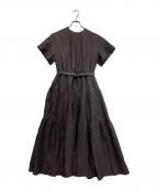 ebureエブール）の古着「ドライグログラン ワンピース」｜ブラウン