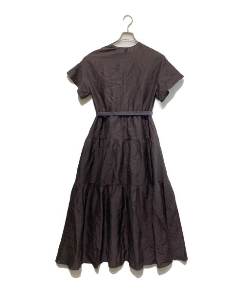 ebure（エブール）EBURE (エブール) ドライグログラン ワンピース ブラウン サイズ:38の古着・服飾アイテム