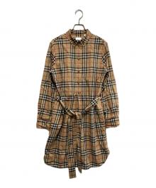 BURBERRY（バーバリー）の古着「ノヴァチェックシャツワンピース」｜ベージュ