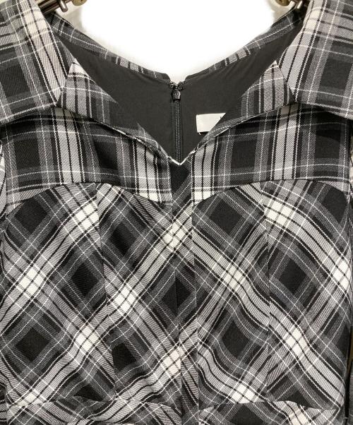 HER LIP TO（ハーリップトゥ）Her lip to (ハーリップトゥ) Coutume Plaid Flare Dress グレー サイズ:Ｍの古着・服飾アイテム