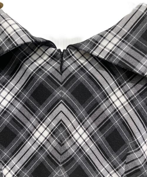 HER LIP TO（ハーリップトゥ）Her lip to (ハーリップトゥ) Coutume Plaid Flare Dress グレー サイズ:Ｍの古着・服飾アイテム