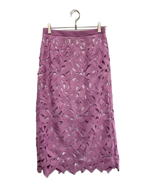 ADORE（アドーア）ADORE (アドーア) モダンリーフレーススカート ピンク サイズ:38の古着・服飾アイテム