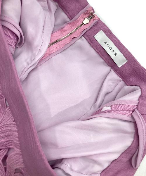 ADORE（アドーア）ADORE (アドーア) モダンリーフレーススカート ピンク サイズ:38の古着・服飾アイテム