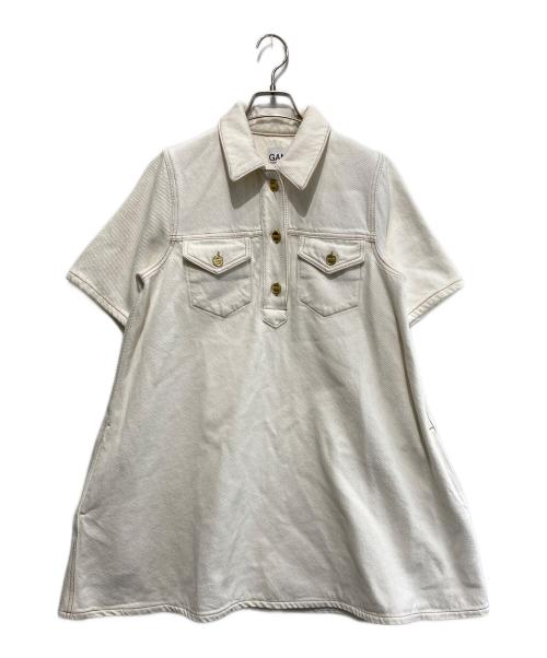 GANNI（ガニー）Ganni (ガニー) シャツワンピース ホワイト サイズ:34の古着・服飾アイテム