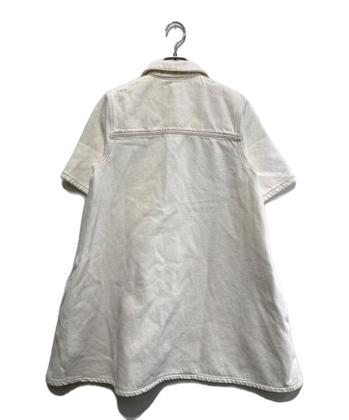 GANNI（ガニー）Ganni (ガニー) シャツワンピース ホワイト サイズ:34の古着・服飾アイテム