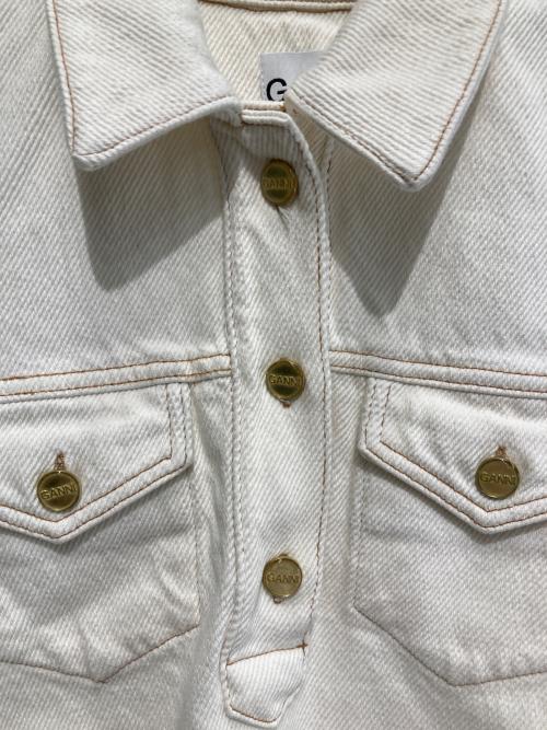 GANNI（ガニー）Ganni (ガニー) シャツワンピース ホワイト サイズ:34の古着・服飾アイテム