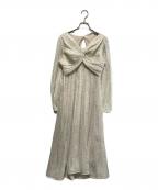 HER LIP TOハーリップトゥ）の古着「Moon Glow Dot Pleated Dress」｜ホワイト