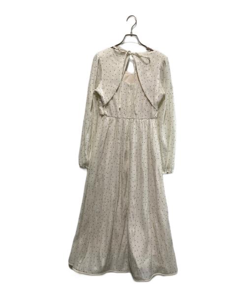 HER LIP TO（ハーリップトゥ）Her lip to (ハーリップトゥ) Moon Glow Dot Pleated Dress ホワイト サイズ:Ｍの古着・服飾アイテム