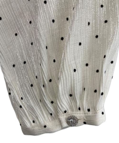 HER LIP TO（ハーリップトゥ）Her lip to (ハーリップトゥ) Moon Glow Dot Pleated Dress ホワイト サイズ:Ｍの古着・服飾アイテム