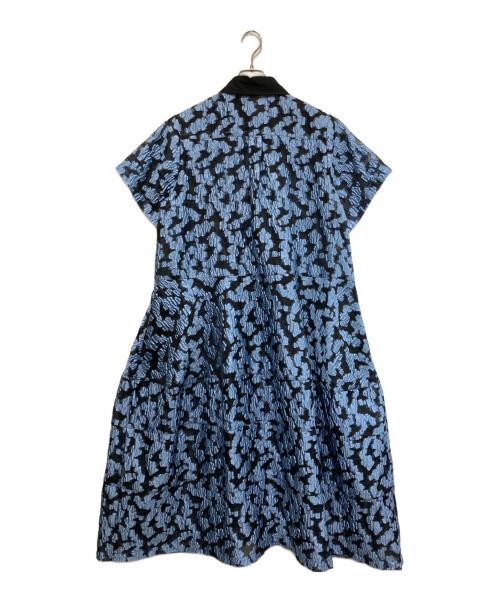 LE CIEL BLEU（ルシェルブルー）LE CIEL BLEU (ルシェルブルー) Sheer Jacquard Dress 24SS ブルー サイズ:36の古着・服飾アイテム