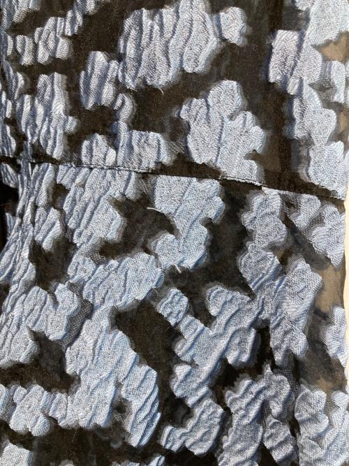 LE CIEL BLEU（ルシェルブルー）LE CIEL BLEU (ルシェルブルー) Sheer Jacquard Dress 24SS ブルー サイズ:36の古着・服飾アイテム