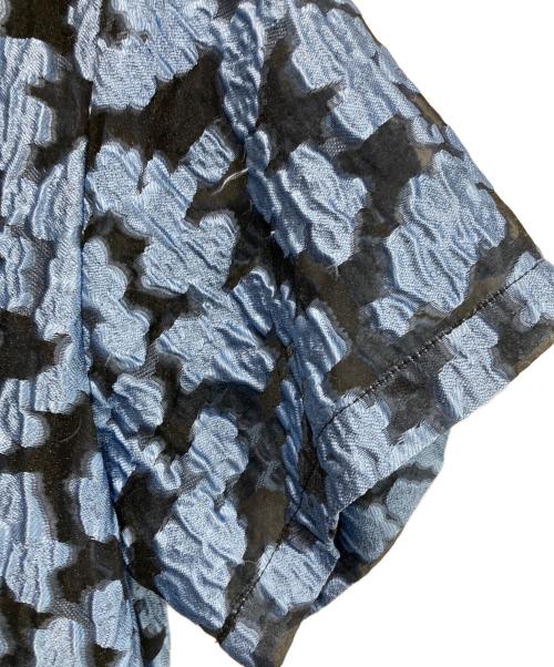 LE CIEL BLEU（ルシェルブルー）LE CIEL BLEU (ルシェルブルー) Sheer Jacquard Dress 24SS ブルー サイズ:36の古着・服飾アイテム