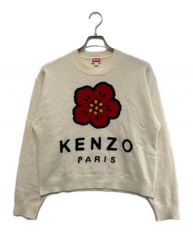 中古・古着通販】KENZO (ケンゾー) フラワーニット ホワイト サイズ:S