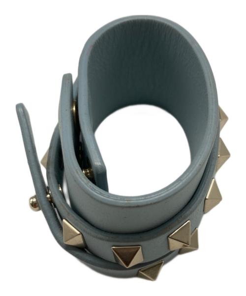 VALENTINO（ヴァレンティノ）VALENTINO (ヴァレンティノ) ロックスタッズバングル スカイブルーの古着・服飾アイテム