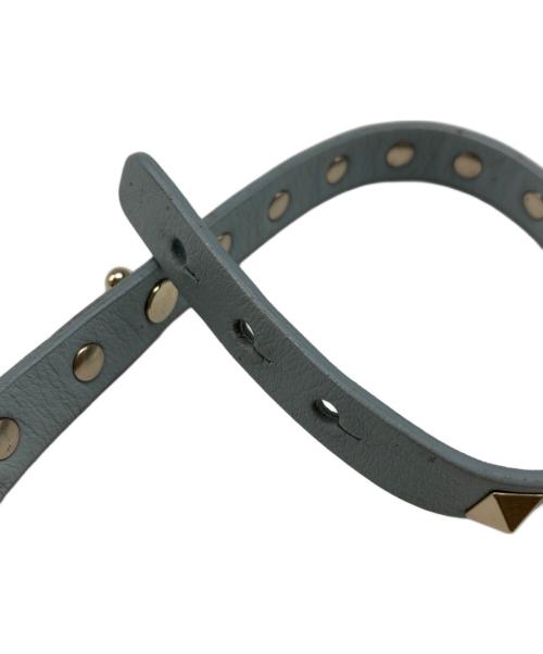 VALENTINO（ヴァレンティノ）VALENTINO (ヴァレンティノ) ロックスタッズバングル スカイブルーの古着・服飾アイテム