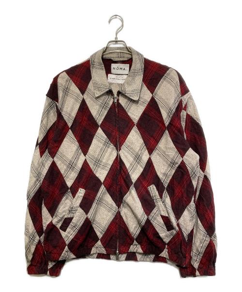 NOMA t.d.（ノーマティーディー）NOMA t.d. (ノーマティーディー) DOVER STREET MARKET (ドーバー ストリート マーケット) チェックジャケット ベージュ×レッド サイズ:Lの古着・服飾アイテム