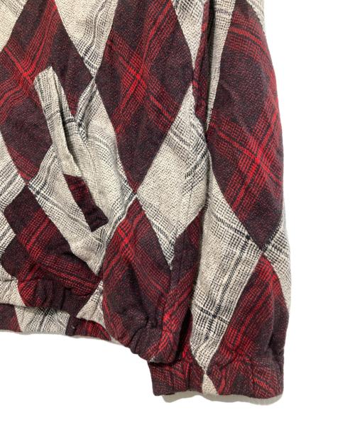 NOMA t.d.（ノーマティーディー）NOMA t.d. (ノーマティーディー) DOVER STREET MARKET (ドーバー ストリート マーケット) チェックジャケット ベージュ×レッド サイズ:Lの古着・服飾アイテム