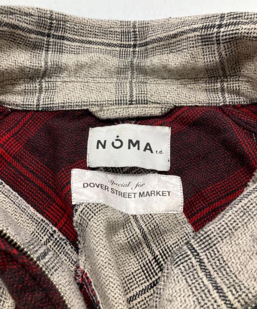 NOMA t.d.（ノーマティーディー）NOMA t.d. (ノーマティーディー) DOVER STREET MARKET (ドーバー ストリート マーケット) チェックジャケット ベージュ×レッド サイズ:Lの古着・服飾アイテム