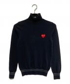 PLAY COMME des GARCONSプレイコムデギャルソン）の古着「タートルネックニット」｜ブラック