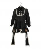 Ank Rougeアンクルージュ）の古着「フリルワンピース」｜ブラック