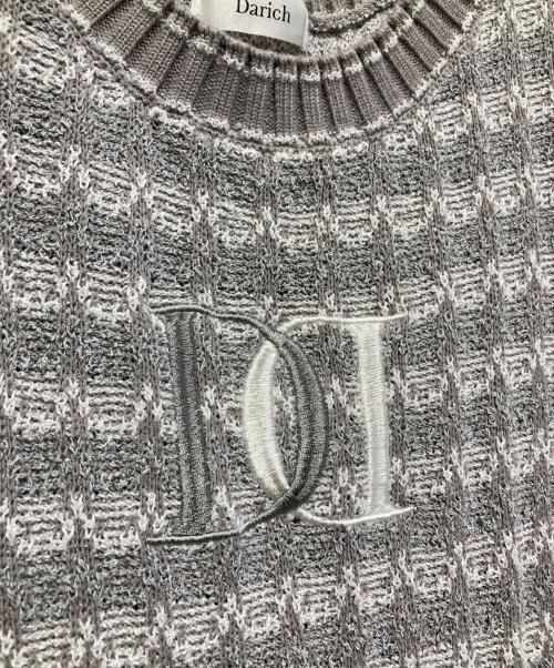 darich（ダーリッチ）darich (ダーリッチ) DDマリンボーダーニットミニワンピース グレー サイズ:FREEの古着・服飾アイテム