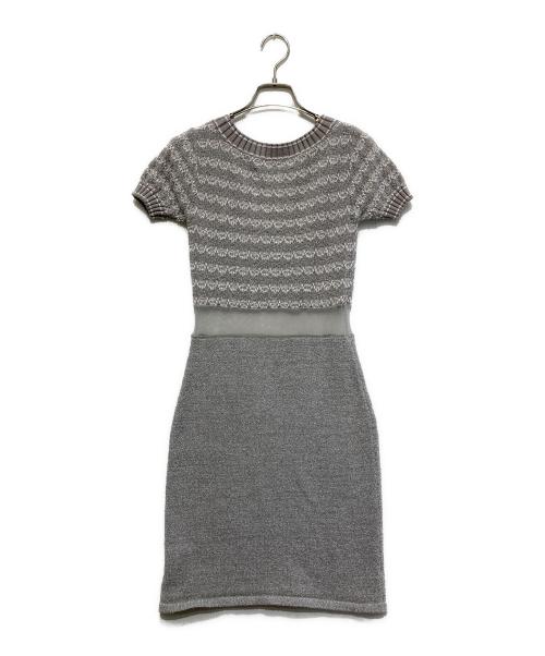 darich（ダーリッチ）darich (ダーリッチ) DDマリンボーダーニットミニワンピース グレー サイズ:FREEの古着・服飾アイテム