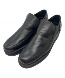 Y's（ワイズ）の古着「SOOMTH LEATHER PLATFORM SLIP-ONS」｜ブラック