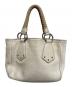 PRADA (プラダ) レザー編み込みハンドバッグ ベージュ：22000円