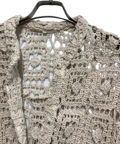 Sea Room lynn（シールームリン）Sea Room Lynn (シールームリン) クロシェマオカラーシャツ ベージュ サイズ:SIZE Freeの古着・服飾アイテム