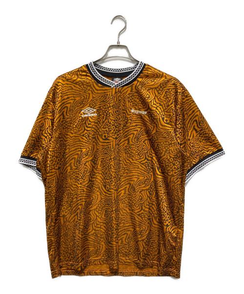 SUPREME（シュプリーム）Supreme (シュプリーム) UMBRO (アンブロ) Jacquard Animal Print Soccer Jersey オレンジ サイズ:XLの古着・服飾アイテム