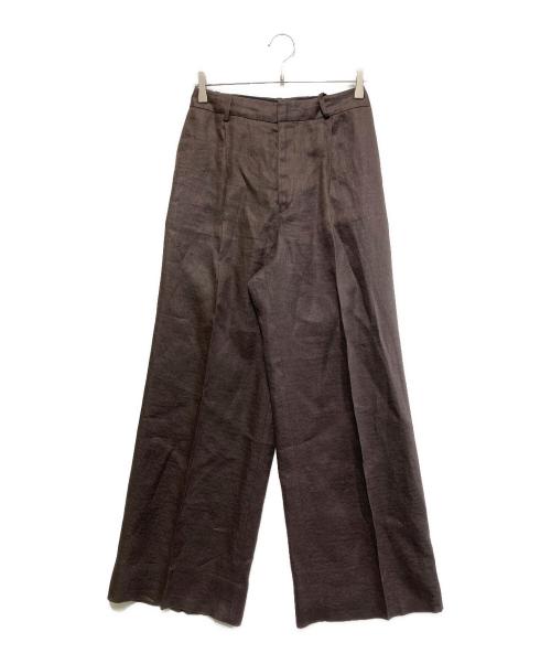 DEUXIEME CLASSE（ドゥーズィエム クラス）DEUXIEME CLASSE (ドゥーズィエム クラス) リネンパンツ ブラウン サイズ:Sの古着・服飾アイテム