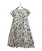 WONDERFUL WORLDワンダフルワールド）の古着「半袖ワンピース」｜ホワイト×ブラック