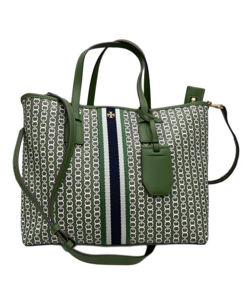 TORY BURCH（トリーバーチ）TORY BURCH (トリーバーチ) ジェミニリンクトートバッグ グリーンの古着・服飾アイテム