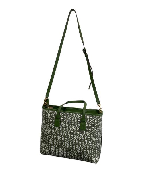 TORY BURCH（トリーバーチ）TORY BURCH (トリーバーチ) ジェミニリンクトートバッグ グリーンの古着・服飾アイテム
