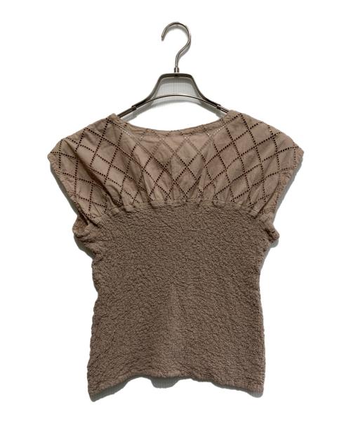 me ISSEY MIYAKE（ミーイッセイ ミヤケ）me ISSEY MIYAKE (ミーイッセイ ミヤケ) シャーリングカットソー ベージュ サイズ:-の古着・服飾アイテム