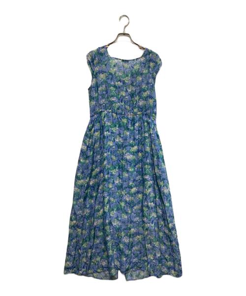 TOCCA（トッカ）TOCCA (トッカ) フワラープリントノースリーブワンピース ブルー サイズ:6の古着・服飾アイテム