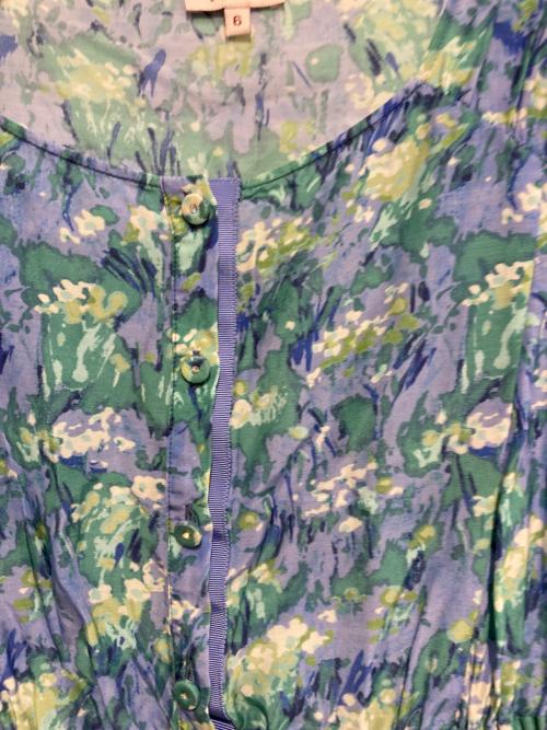 TOCCA（トッカ）TOCCA (トッカ) フワラープリントノースリーブワンピース ブルー サイズ:6の古着・服飾アイテム