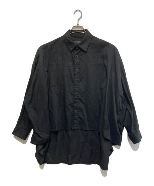 Y's（ワイズ）Y's (ワイズ) 変形 オーバーシャツ ブラック サイズ:2の古着・服飾アイテム