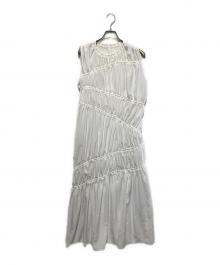 L'Or（ロル）の古着「ノースリーブギャザーワンピース」｜ホワイト