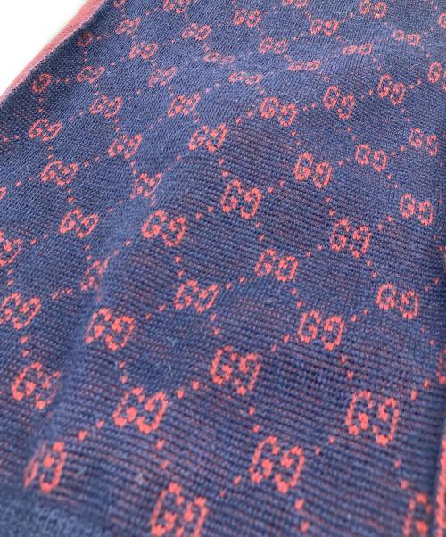 GUCCI（グッチ）GUCCI (グッチ) マフラー ネイビーの古着・服飾アイテム