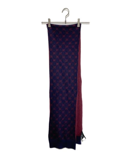 GUCCI（グッチ）GUCCI (グッチ) マフラー ネイビーの古着・服飾アイテム