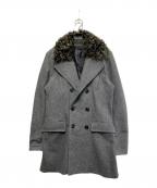 DSQUARED2ディースクエアード）の古着「ファー付きコート」｜グレー
